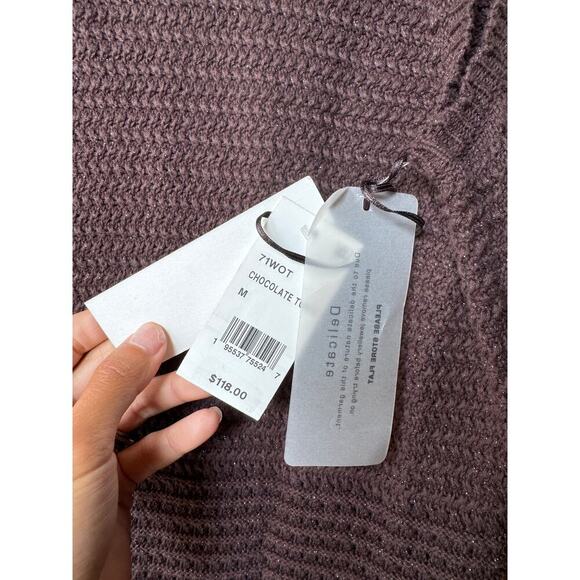 French Connection Momo Nellis Crochet Dress M NWT brown Resort Coastal Chic - Picture 10 of 10